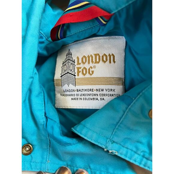 VTG London Fog Khaki Hood Jacket Size 12 PET Zip and Snap - Picture 2 of 7